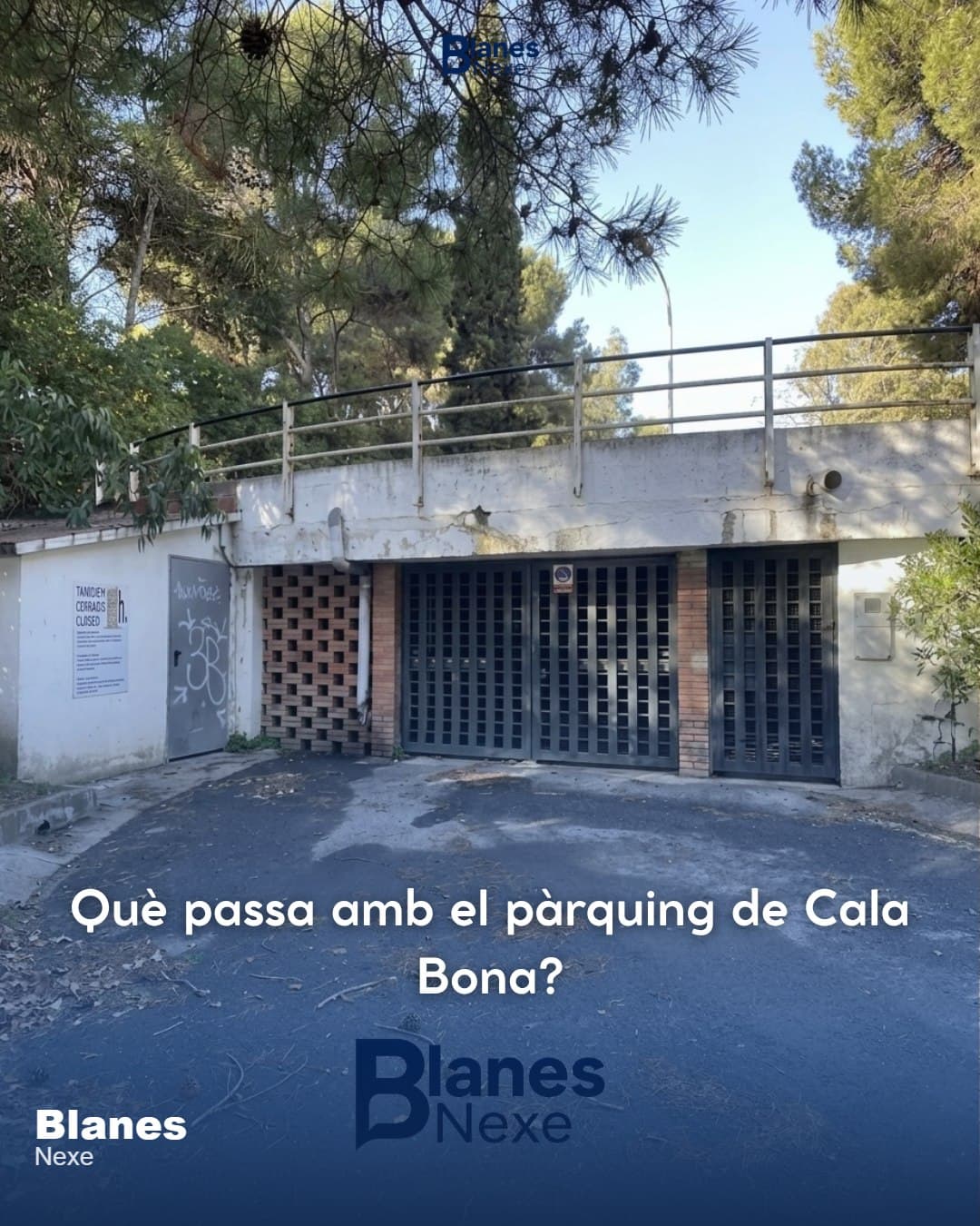 Nou mesos després de pressupostar 250.000 € per reparar-lo, el pàrquing de Cala Bona segueix tancat