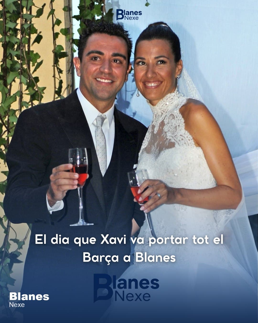Quan Messi i mig Barça van omplir Blanes: la boda de Xavi Hernández a Marimurtra