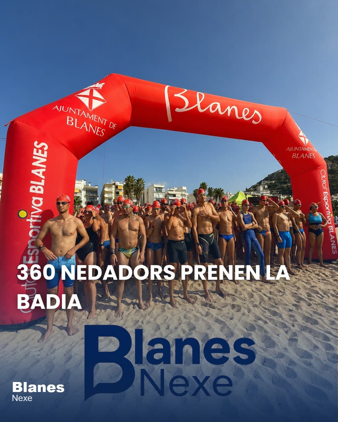 360 nedadors omplen la badia en la 82a Travessia Popular de Blanes
