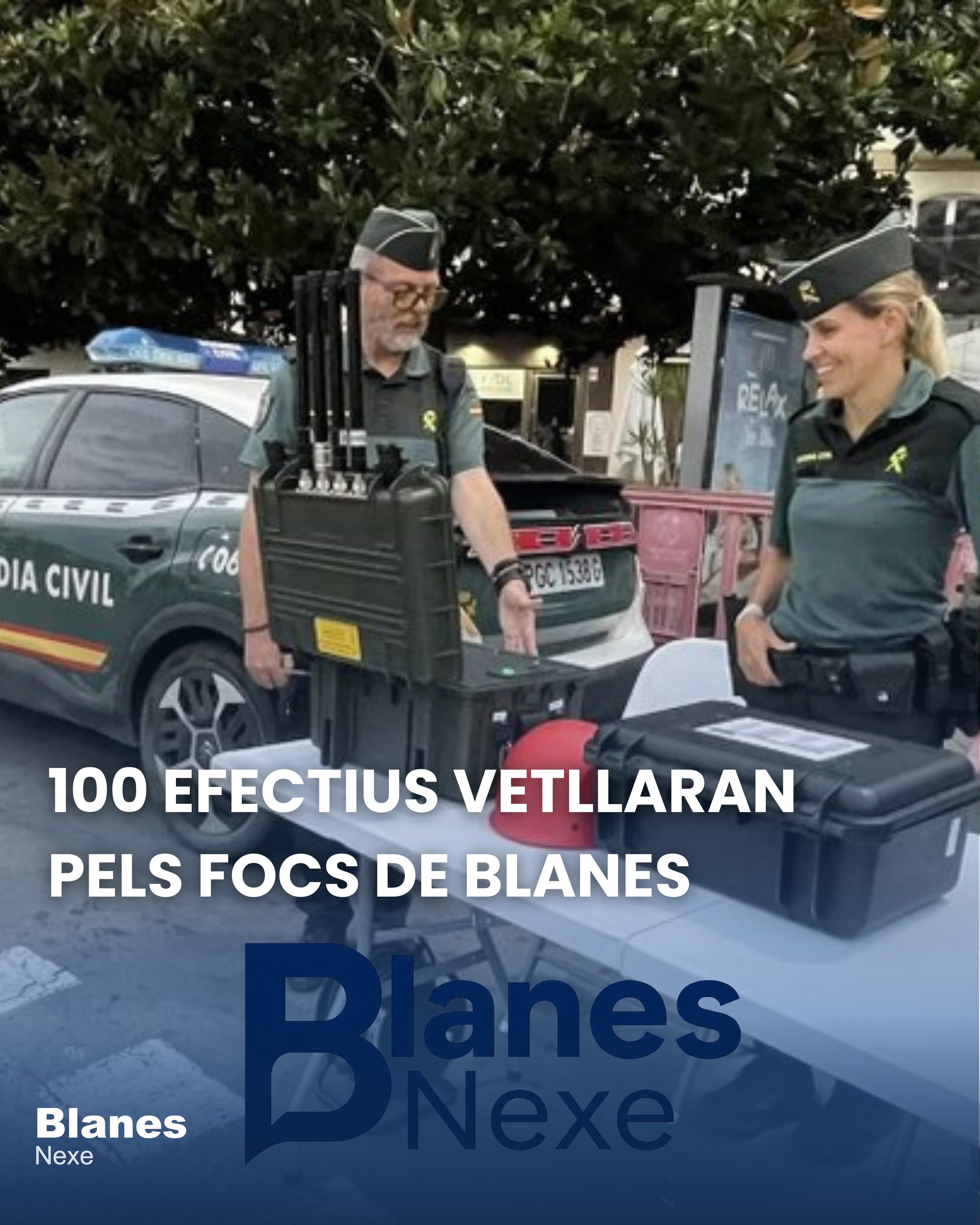 Un centenar d'efectius vetllaran pels Focs de Blanes