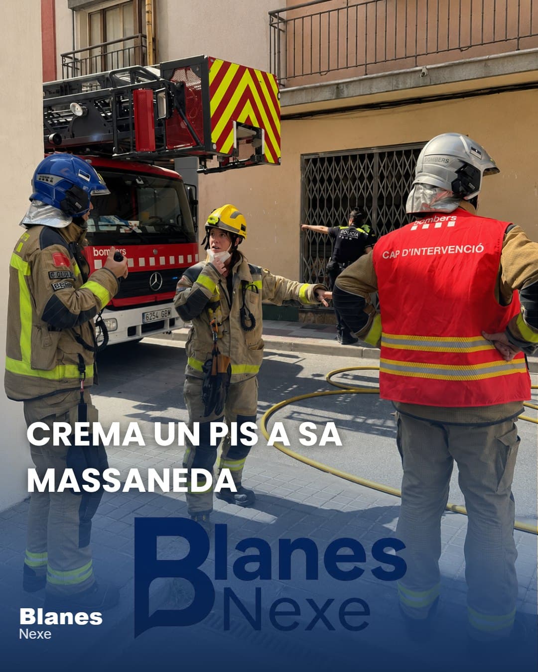 Un incendi al carrer Antiga es salda sense ferits gràcies a la ràpida sortida dels tres veïns